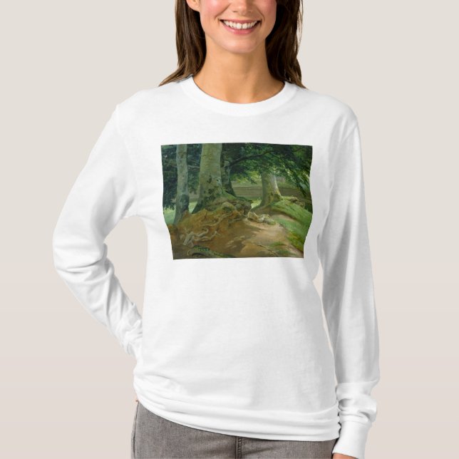 Beech Trees in Frederiksdal near Copenhagen T-Shirt (Front)