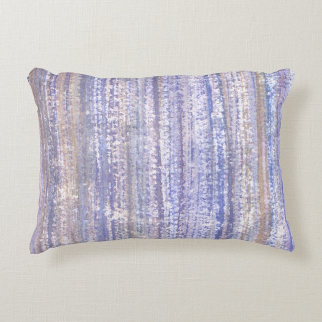 Beechwood Blue Watercolor Abstract Decorative Cushion (Front)