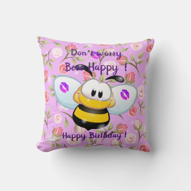 Beee Happy Cushion (Front)