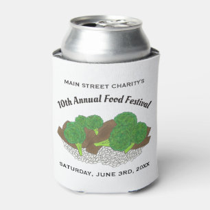 Beef and Broccoli Chinese Restaurant Food Festival Can Cooler