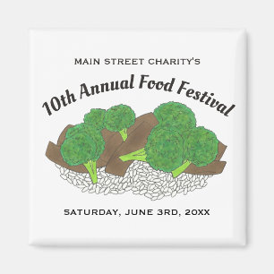 Beef and Broccoli Chinese Restaurant Food Festival Magnet