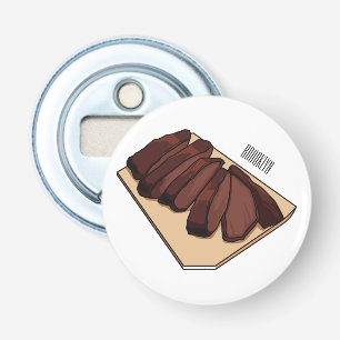 Beef brisket cartoon illustration bottle opener