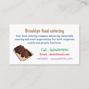 Beef brisket cartoon illustration business card