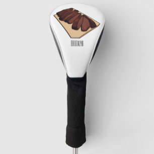 Beef brisket cartoon illustration golf head cover