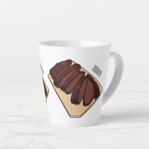 Beef brisket cartoon illustration latte mug