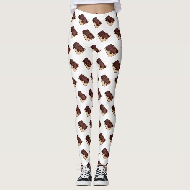 Beef brisket cartoon illustration leggings (Front)