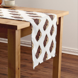 Beef brisket cartoon illustration short table runner
