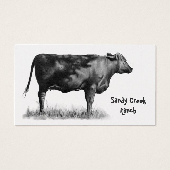 Beef, Cattle, Cow: Agriculture, Farm: Pencil Art (Front)