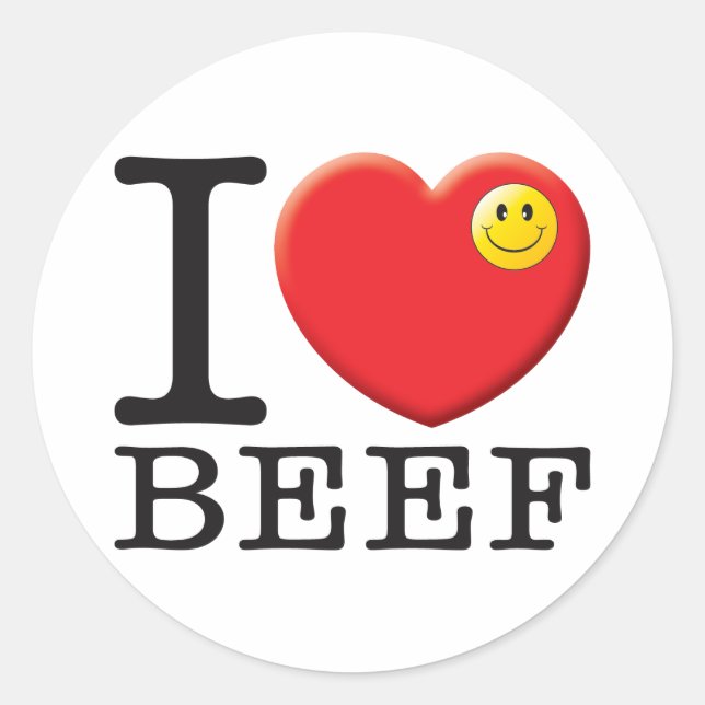 Beef Classic Round Sticker (Front)