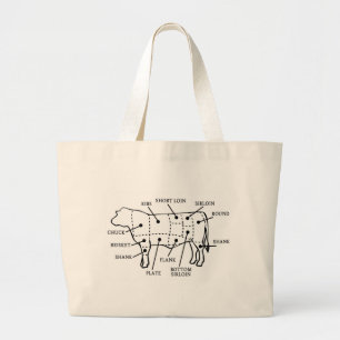 BEEF COW LARGE TOTE BAG