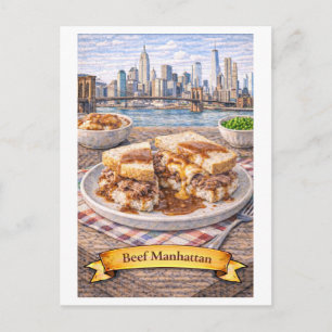 Beef Manhattan (American Food Series) Postcard