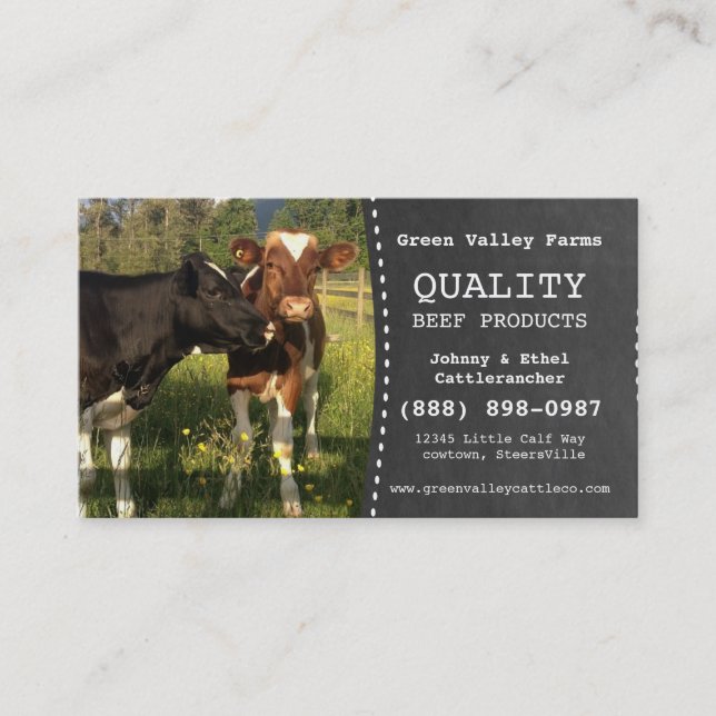Beef Producer Cattle Farm Business Card (Front)