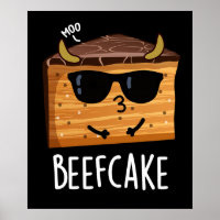 Beefcake Funny Cake Pun Dark BG
