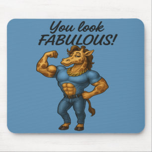 Beefcake Giraffe – Fabulous and Flexed Mouse Pad