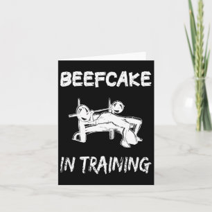 Beefcake In Training Gym Muscle Funny Bodybuilding Card