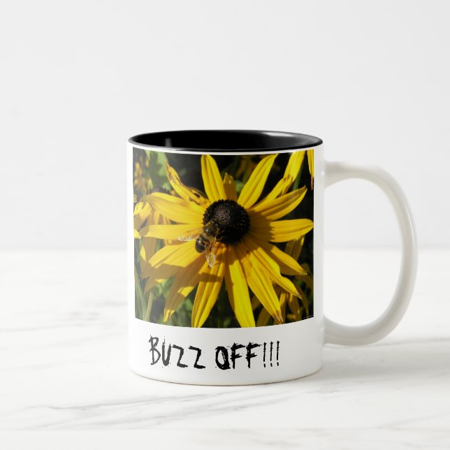 beeflowernamelarge, beeflowernamelarge, BUZZ OF... Two-Tone Coffee Mug (Right)