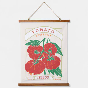 Beefsteak Tomato Seed Packet Hanging Tapestry 