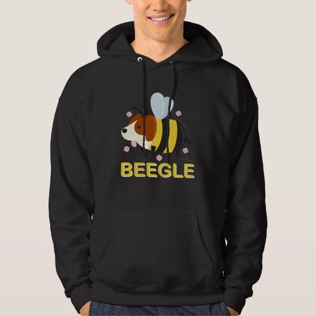 Beegle Beagle Bee  Dog Pun Cute Hoodie (Front)