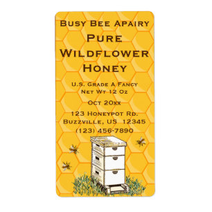 Beehive and Honeycomb Personalised Apiary