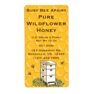 Beehive and Honeycomb Personalised Apiary