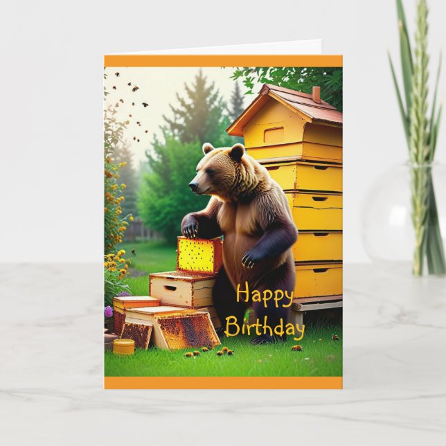 Beehive Bear Card (Front)