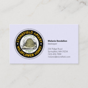 Beehive Business Name Lavender Blue Card