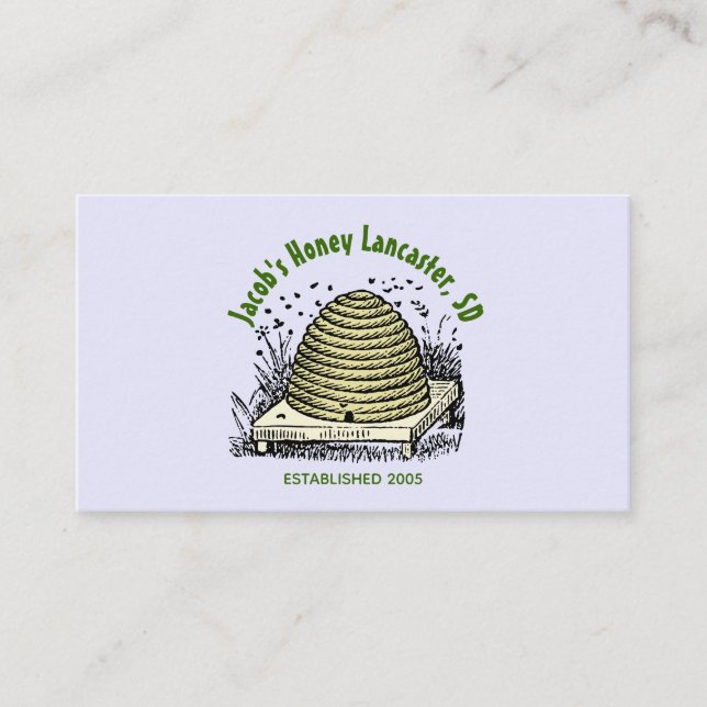 Beehive Honey Lavender Business Card (Front)