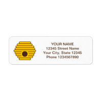 Beehive logo return address labels for beekeeper