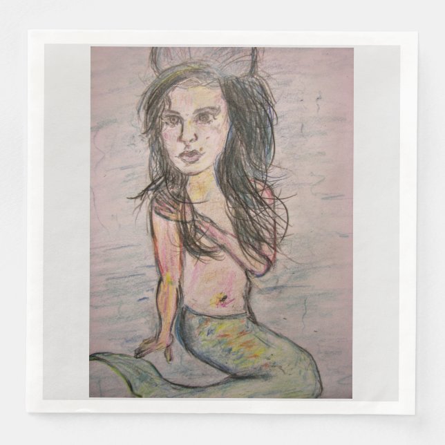 Beehive Mermaid Napkin (Front)