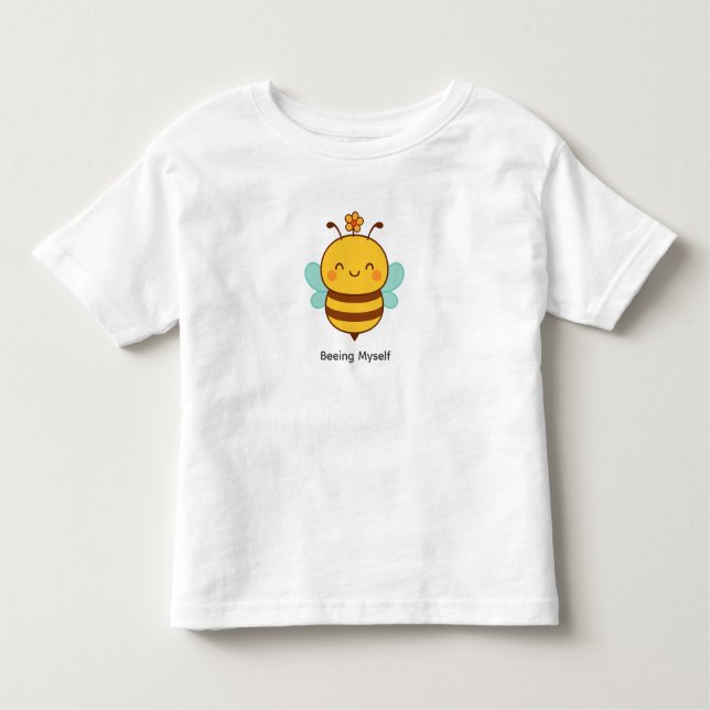 Beeing Myself Bee – Cute Toddler Girl T-Shirt (Front)