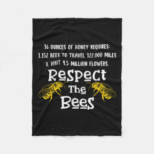 Beekeeng Supplies Honey Bee Hive Bumble Bee Keeper Fleece Blanket