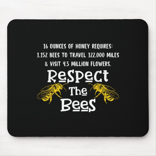 Beekeeng Supplies Honey Bee Hive Bumble Bee Keeper Mouse Pad (Front)