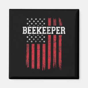 Beekeeper American Flag Usa Patriot Patriotic  Magnet
