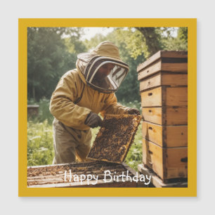 Beekeeper and Beehive Magnetic Card