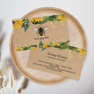 Beekeeper Apiarist Bee Farm Honeybees Honeycomb Bu Business Card