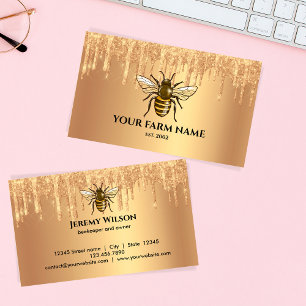 Beekeeper Apiarist Bee Farm Honeybees Honeycomb Business Card