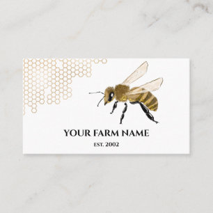 Beekeeper Apiarist Bee Farm Honeybees Honeycomb Sq Business Card