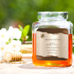 Beekeeper Apiarist Bee Farm Honeybees Honeycomb Square Sticker