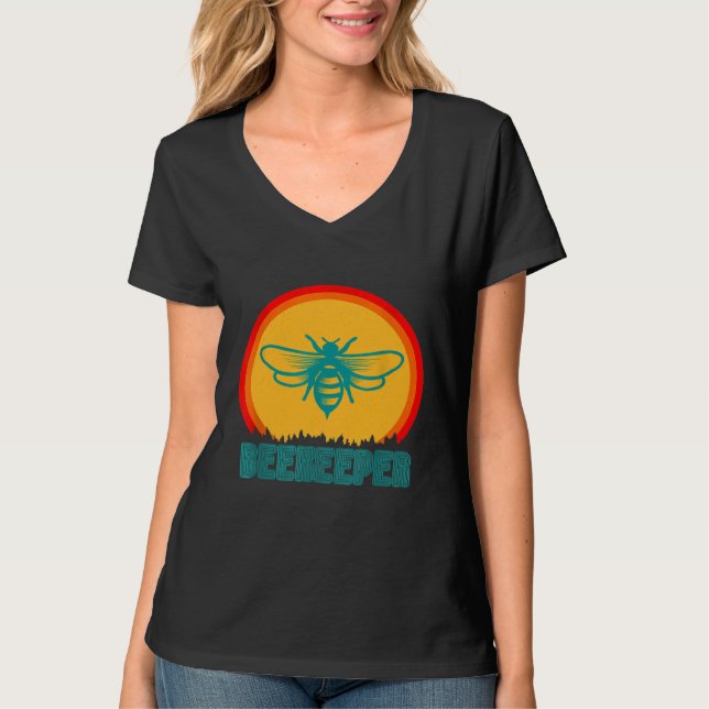 Beekeeper Apiary Apiarist Retro Vintage Tee (Front)