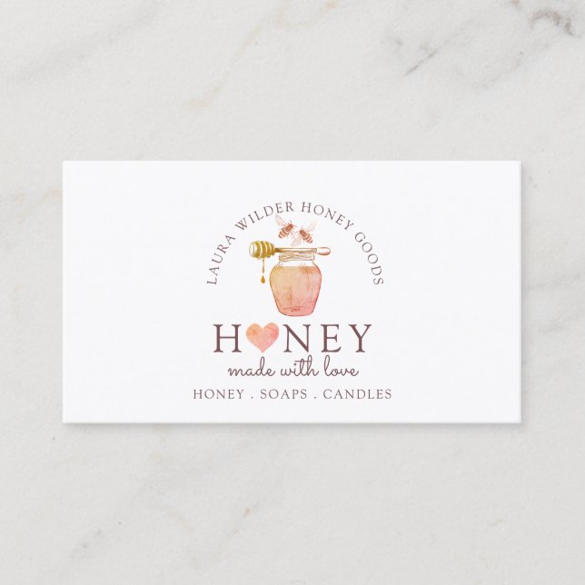 Beekeeper Apiary Honey  Business Card (Front)