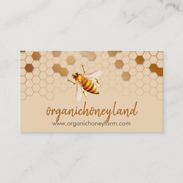 Beekeeper Apiary Honeycomb Business Card (Front)