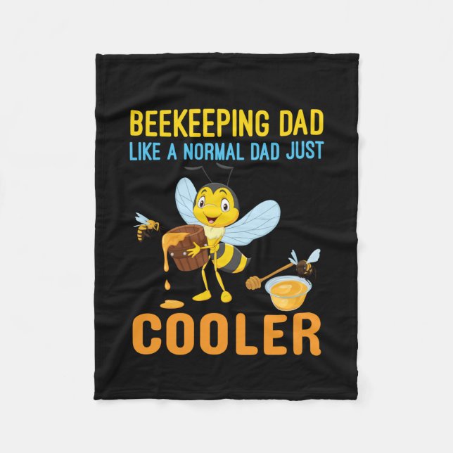 Beekeeper Art BeeKeeping Dad Fleece Blanket (Front)