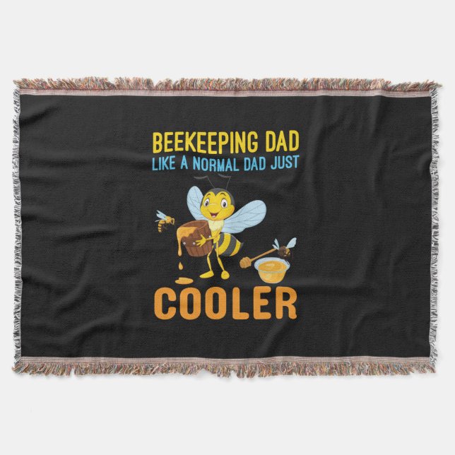 Beekeeper Art BeeKeeping Dad Throw Blanket (Front)