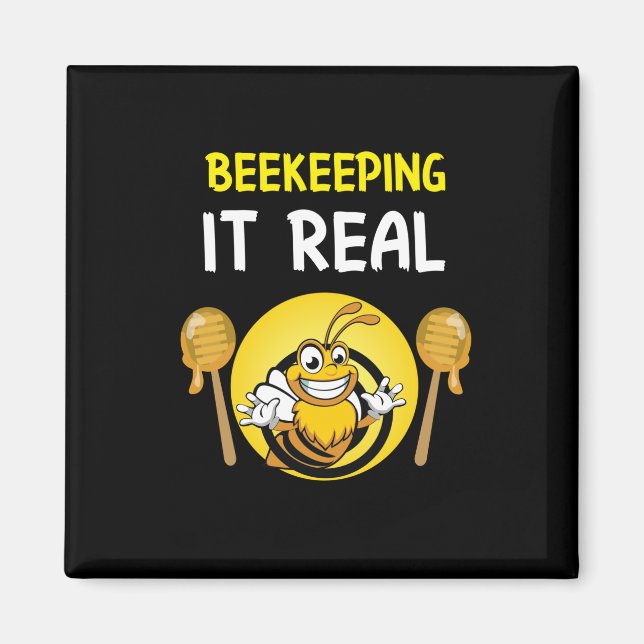 Beekeeper Art BeeKeeping It Real Magnet (Front)
