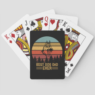 Beekeeper Art Best Dog Dad Ever Playing Cards