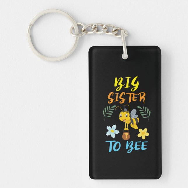 Beekeeper Art Big Sister To Bee Key Ring (Front)