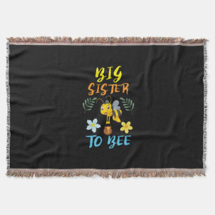 Beekeeper Art Big Sister To Bee Throw Blanket