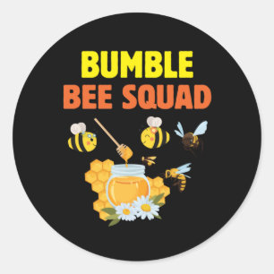 Beekeeper Art Bumble Bee Squad 2 Classic Round Sticker