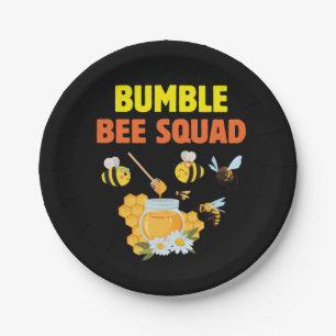 Beekeeper Art Bumble Bee Squad 2 Paper Plate
