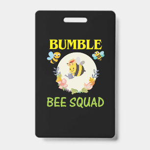 Beekeeper Art Bumble Bee Squad ID Badge